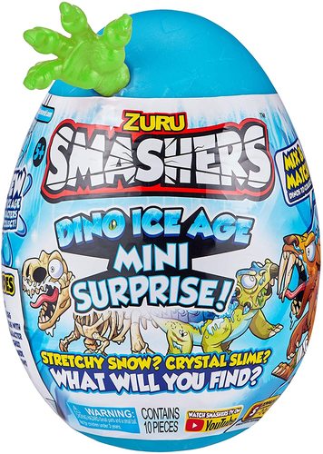 ביצת הפתעות סמאשרס עם דינוזאור Slime O Saur להרכבה ו- 10 אביזרים - ירוק 