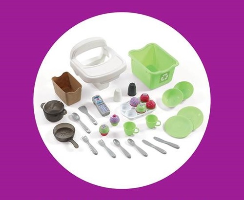 מטבח לילדים האופה הצעיר עם אפקטים קוליים, כיסא לבובה ו 30 אביזרי משחק 8251