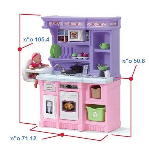 מטבח לילדים האופה הצעיר עם אפקטים קוליים, כיסא לבובה ו 30 אביזרי משחק 8251