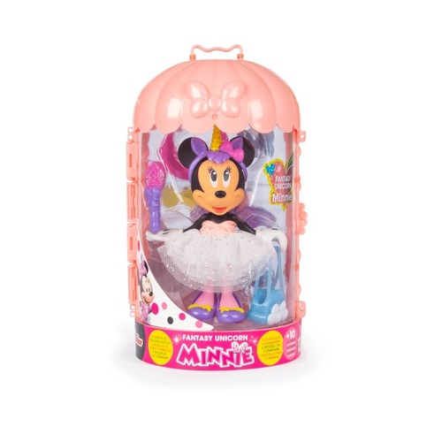 בובת אופנה מיני מאוס עם 2 תלבושות שונות ו-10 אביזרים - חד קרן