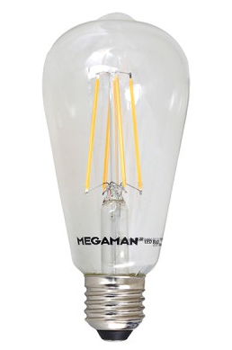 פילמנט WW 6W E27 ST64 מגמן שקוף Megaman