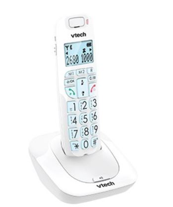 טלפון דק לבן VTECH לכבדי שמיעה דגם SLB-150W