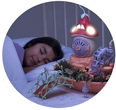 גן הפיות המופלא שלי - גן אורות עם מגדלור מנגן ומאיר וגשר, גינת פיות לגידול עצמי עם מגוון דמויות ואביזרים