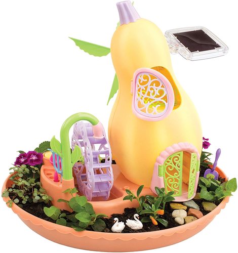 גן הפיות המופלא שלי - תחנת רוח סולארית וגלגל מים, גינת פיות לגידול עצמי עם מגוון דמויות ואביזרים