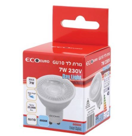 נורת לד ECO EURO DL 7W 230V GU10