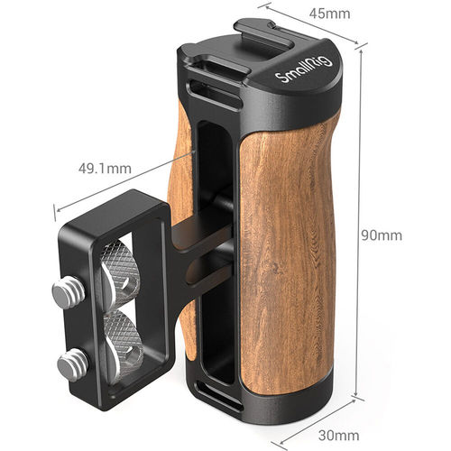SmallRig 2913ידית צדדית MINI מעץ  (ברגים 1/4 ”-20) 2913