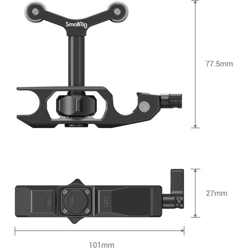 SmallRig 2152 תומך עדשה אוניברסלי למוט 15 מ״מ