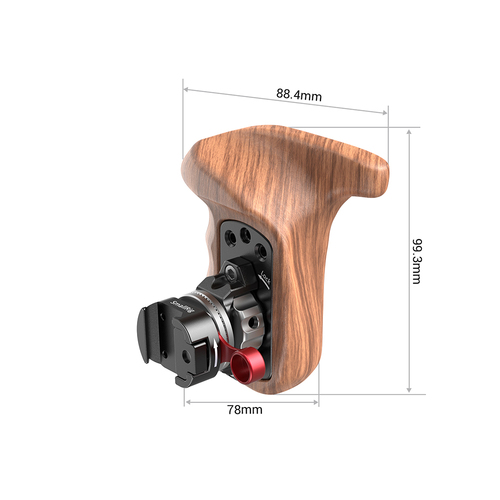SmallRig 2117  ידית אחיזה צידית ימנית מעץ עם מתאם NATO
