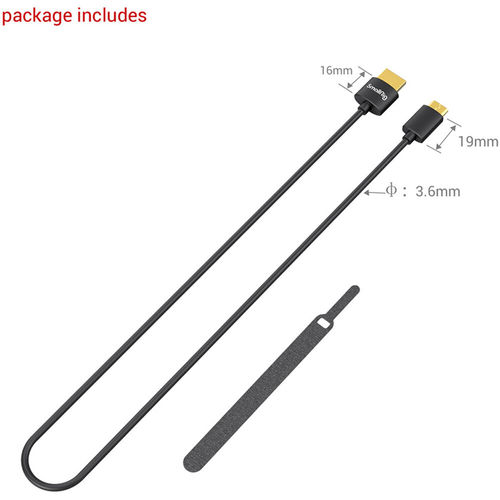 SmallRig כבל  3040 4k HDMI דק במיוחד (C ל A) 35 ס