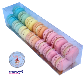 אריזה שקופה פס מקרון/עוגיות 21.5-4.8-4.8 מארז 50 יחידות