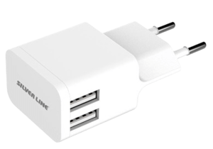 מטען קיר Silver Line SWC244 2.4A 2XUSB