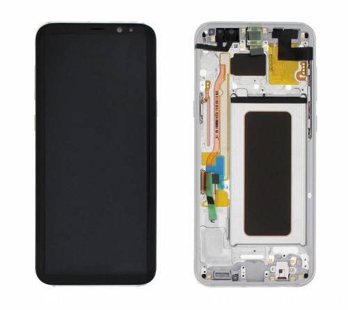 החלפת מסך LCD+מגע מקורי Samsung Galaxy S8 כולל מסגרת 