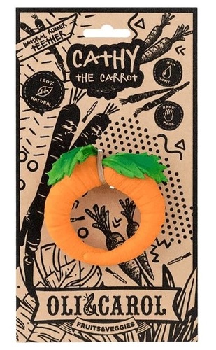 נשכן תינוק / צמיד עשוי 100% גומי טבעי בעבודת יד - קאטי הגזר