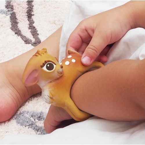 נשכן תינוק / צמיד עשוי 100% גומי טבעי בעבודת יד - אוליב הצבי