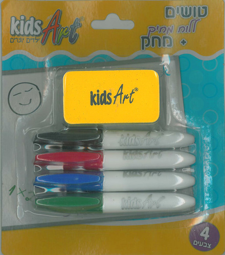 לוח מחיק דו צדדי +טושים מיני ומחק/קידס ארט
