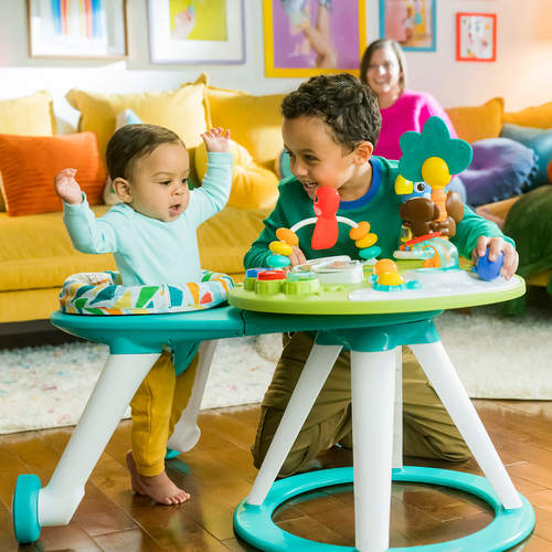 מרכז פעילות אורקולי 2 ב-1 מסתובב ושולחן הפעלות בסגנון טרופי 