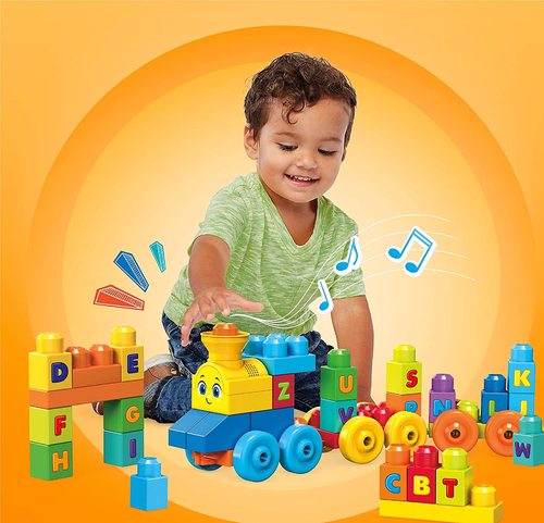 רכבת מוזיקלית אותיות 50 חלקים מגה בלוקס 