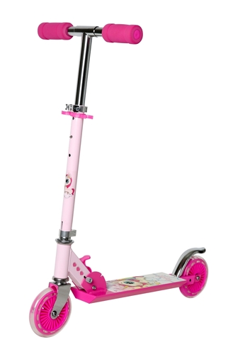 קורקינט לילדים מתקפל עם ידית מתכווננת לגילאי 3-8 שנים - חד קרן