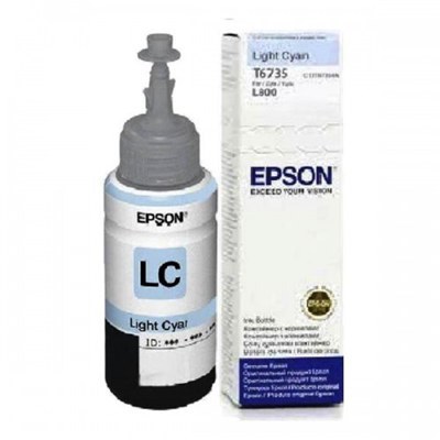  דיו למדפסת אפסון  לייט ציאן כחול מקורי EPSON  T6735 C13T67354A