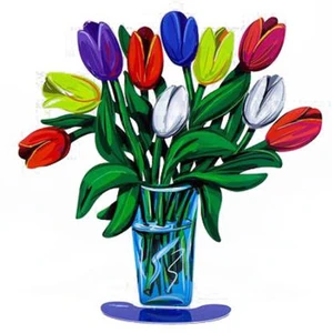 זר פרחים צבעונים Tulips טוליפים - דוד גרשטיין
