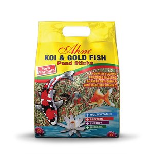 מזון לדגי ברכה במבה מיקס 1 ק"ג AHM 1 ק"ג KOI & GOLD FISH FOOD MIX AHM