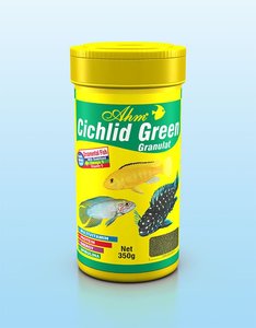 ahm מזון צמחי מגורען לציקלידים 1000 מ"ל Cichlid Green Granulat