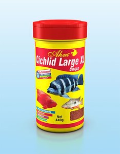 Ahm מזון מגורען לציקלידים גדולים 1000 מ"ל 1000 מ"ל Large XL Cichlid Granulat