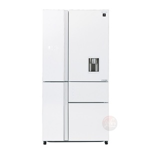 מקרר 5 דלתות שארפ SHARP דגם SJ-9832 זכוכית לבנה ובר