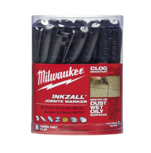 מארז 36 יח' טוש שחור לא מחיק Milwaukee