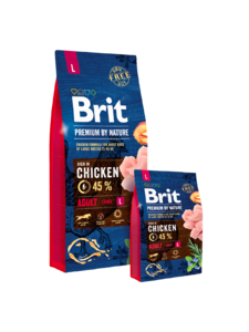 בריט פרימיום עוף גזע גדול 15 ק"ג Brit 