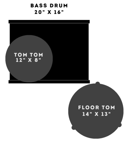 מערכת תופים 3 חלקים 