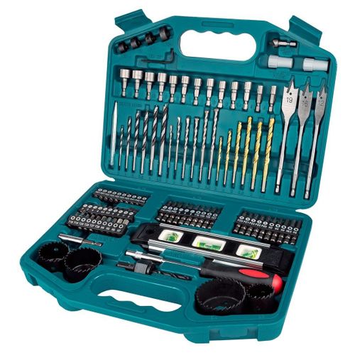 סט אביזרים Makita P-67832 101 חלקים - מקדחים וביטים מקצועיים במזוודה קשיחה לעבודות עץ, מתכת ובטון