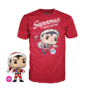 Pop & Tee: DC Holiday Superman: פופ אקסקלוסיבי וחולצה Funko