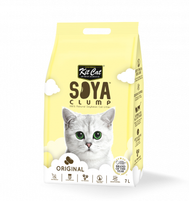 חול סויה מתגבש אוריג'ינל 7 ליטר קיט קט Kit Cat soya clumping cat itter 7lt original