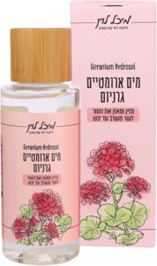 מים ארומטיים הידרוסול גרניום אורגני - לעור מעורב עד יבש, מזין ומאזן את העור (100 מל