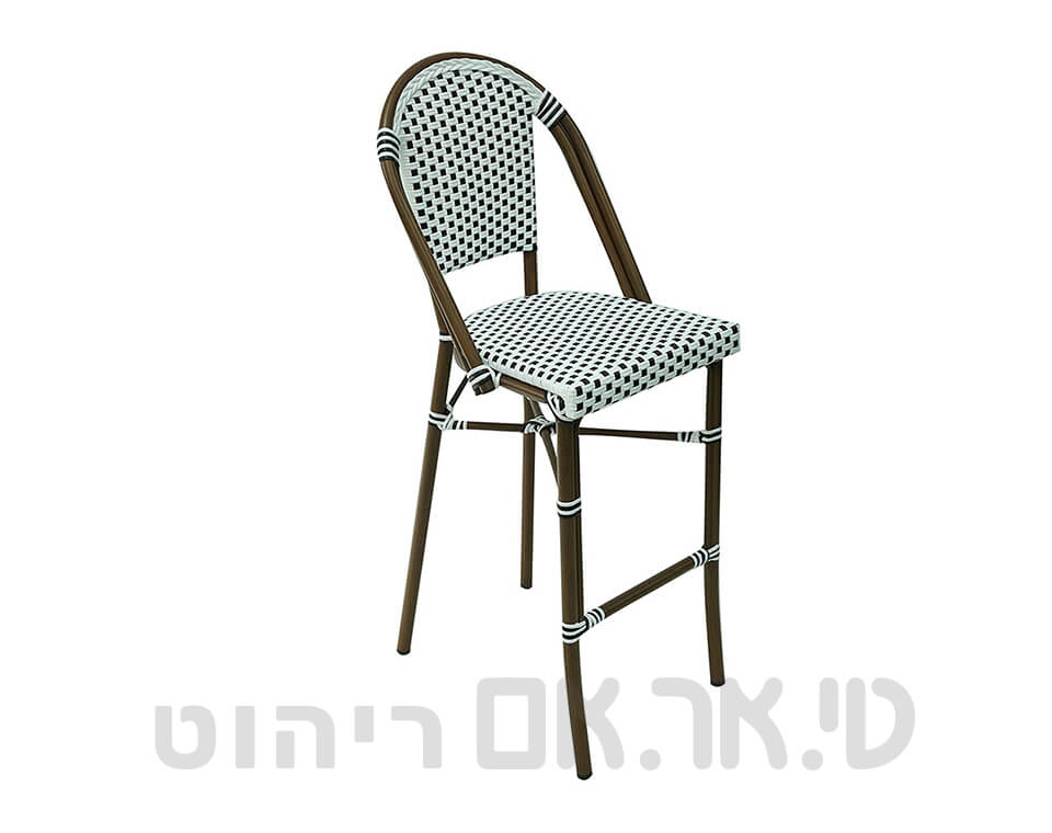 כסא בר ראטן דגם אביב