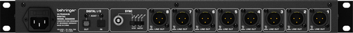 Behringer - ADA8200 שמינית ממירים 8 כניסות, מייק או ליין מוגברות, 8 יציאות, בחיבור ADAT אופטי.