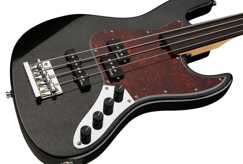 גיטרה בס פרטלס אקטיבית 4 Sadowsky 21 Fret Hyprid PJ Bass 4 BK SHP CHR FRETLESS