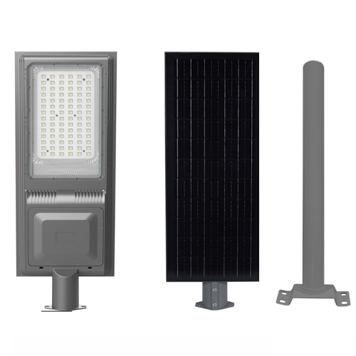 פנס סולארי 120W בגימור אלומיניום עם שלט אלחוטי