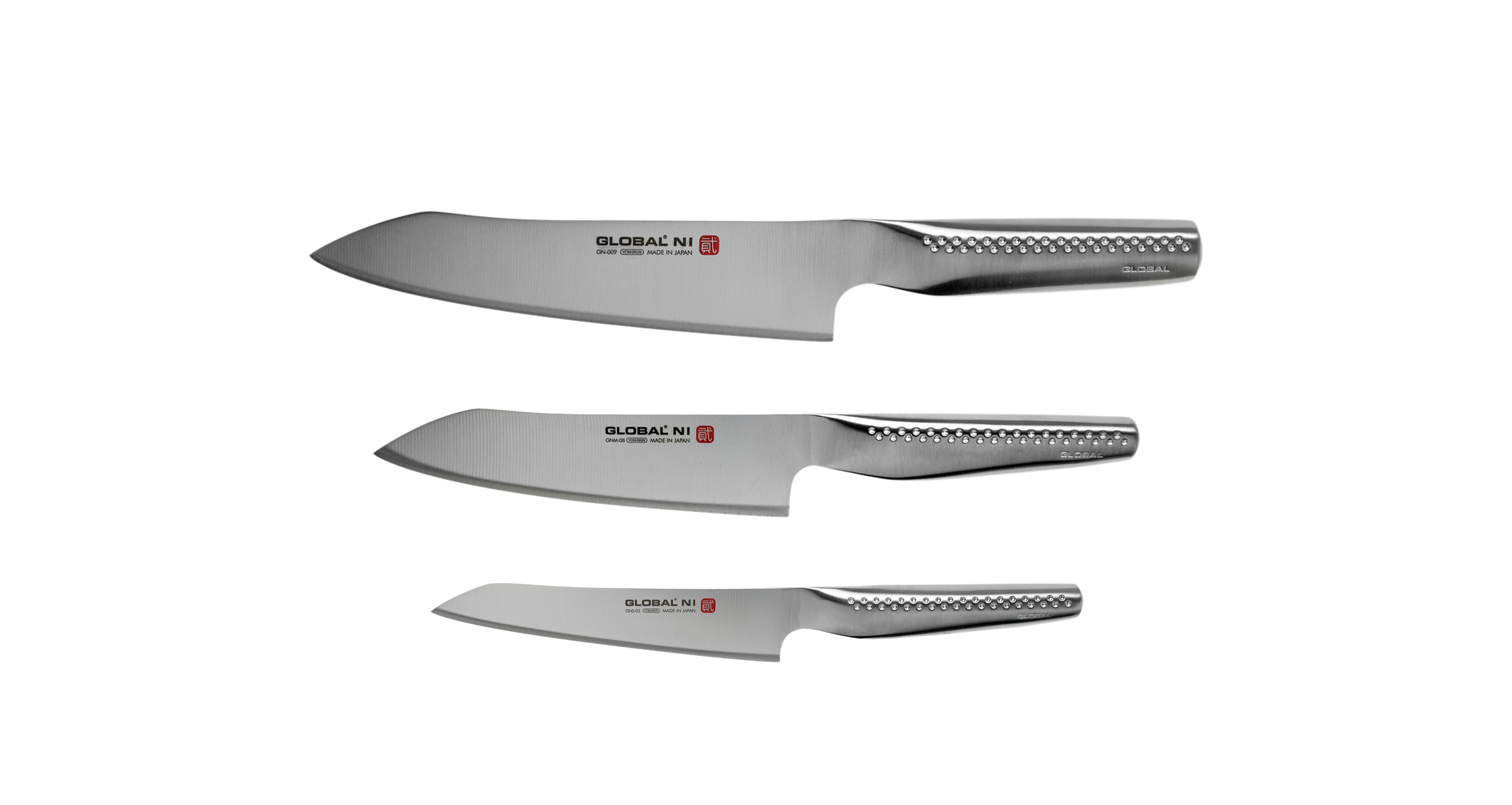 סט 3 סכינים, NAGN3002 מהסדרה הקלאסית של חברת גלובל GLOBAL יפן