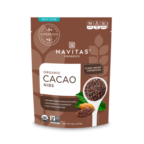 קקאו ניבס, שבבי קקאו אורגני 227 גרם - NAVITAS ORGANICS