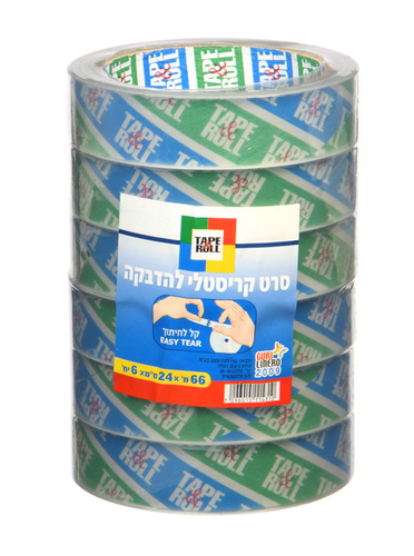 סלוטייפ קריסטל 66\24 ליבה גדולה