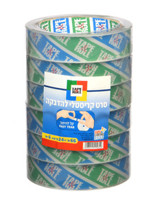 סלוטייפ קריסטל 66\24 ליבה גדולה
