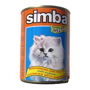 אוכל לחתולים שימורי סימבה עוף לחתול 415 גרם Simba Chicken Canned