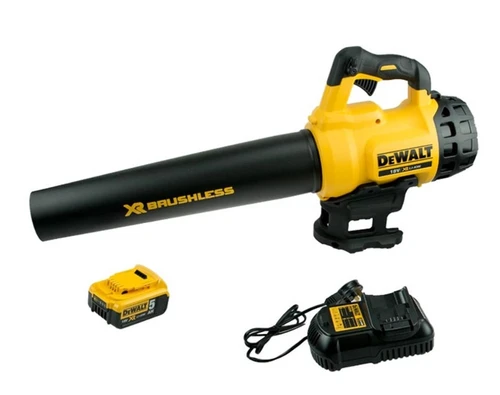 מפוח עלים נטען בראשלס + סוללה DeWALT DCM562P1 BL 18V 5Ah