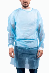 חלוק אלבד שרוול ארוך סגירה אחורית- כחול