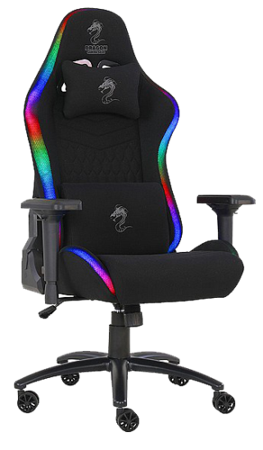 ‫‪SPACE PLUS RGB FABRIC GAMING CHAIR‬‬ DRAGON - כסא גיימינג מקצועי דרגון דגם ספייס פלוס בד כולל תאורת לד RGB