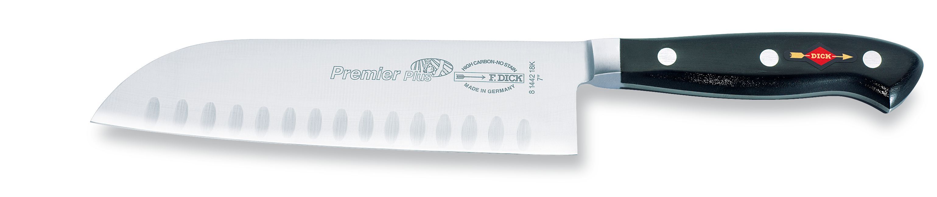 סכין סנטוקו מחוזקת חריצים 18 ס"מ Premier-Plus "דיק" DICK