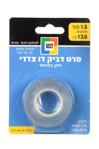 ס.דו-צדדי חזק 1.5 מ"מ\25.4 מ"מ