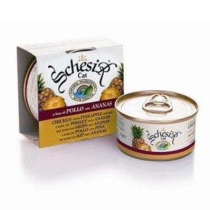 מעדן לחתולים עוף ואננס שזיר 85 גרם Schesir Chicken with Pinapple